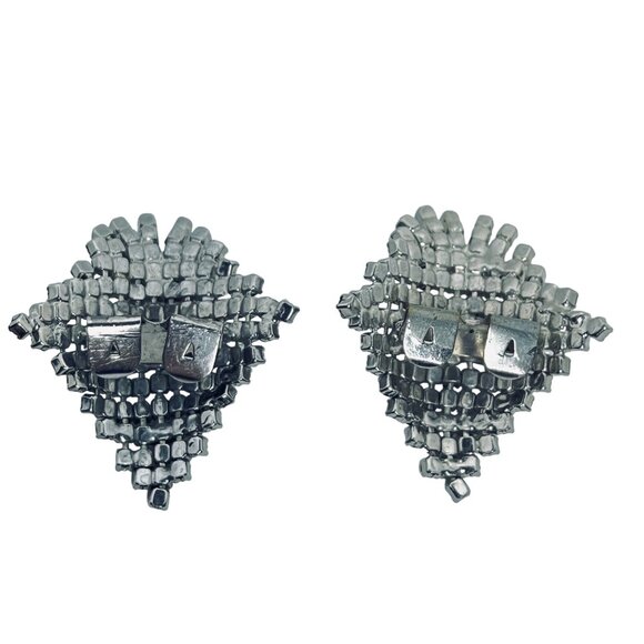 Silver Tone Rhinestone Shoe Clips Elegant Formal Footwear Design Accessory (5870 - Picture 4 of 4